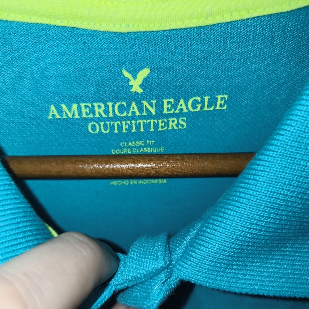 American Eagle Blue Polo Shirt